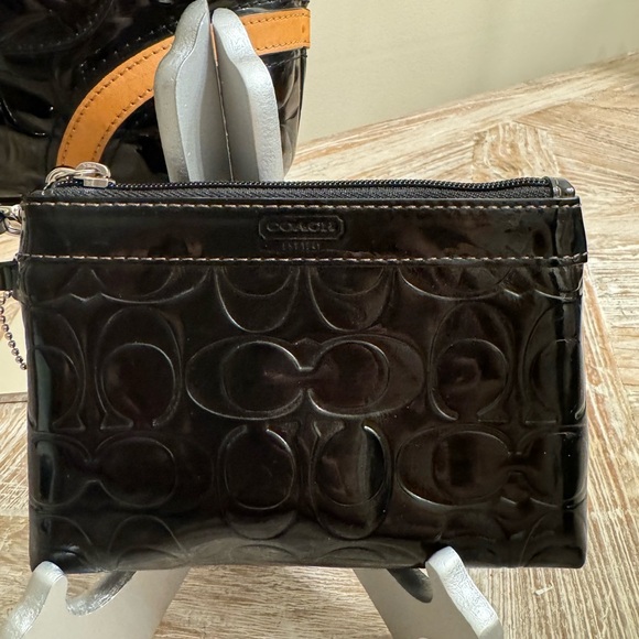 - Coach Patent leather shoulder purse with wristlet bundle! - Picture 14 of 16